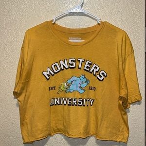 Mustard Yellow Monsters University Shirt; Perfect Condition